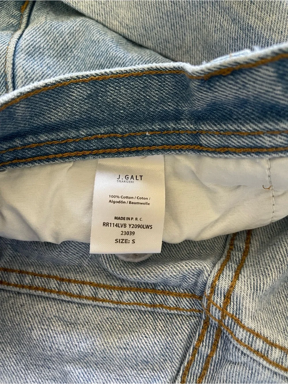 John Galt Brandy‎ Melville Cuffed Denim Shorts Size 5 Light Wash High Rise Boho